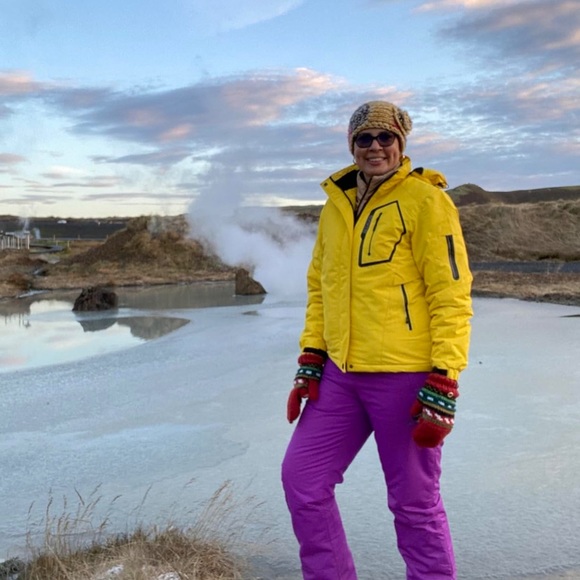 purple bib insulated jumpsuit overall snow pantsuit Insulated Snowboarding - Picture 5 of 8